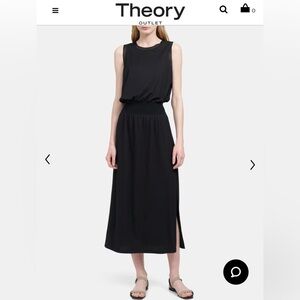 THEORY Lewie Maxi Tank Dress in Draped Modal Size S